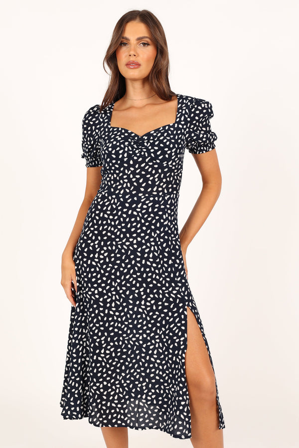 DRESSES @Franklin Dress - Navy Print