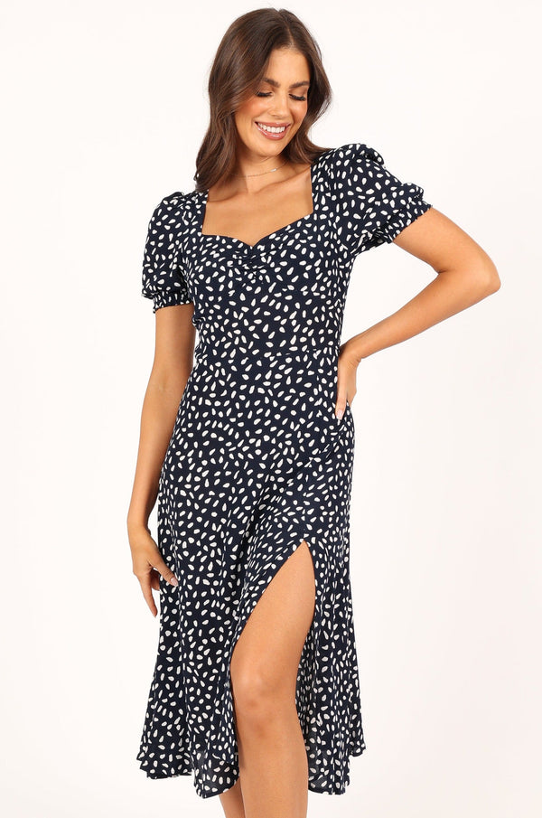 DRESSES @Franklin Dress - Navy Print