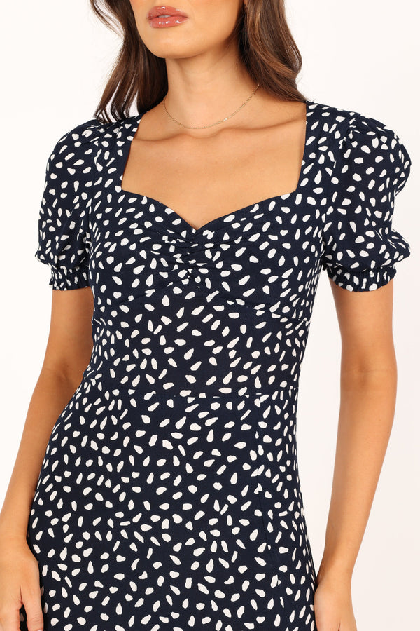 DRESSES @Franklin Dress - Navy Print