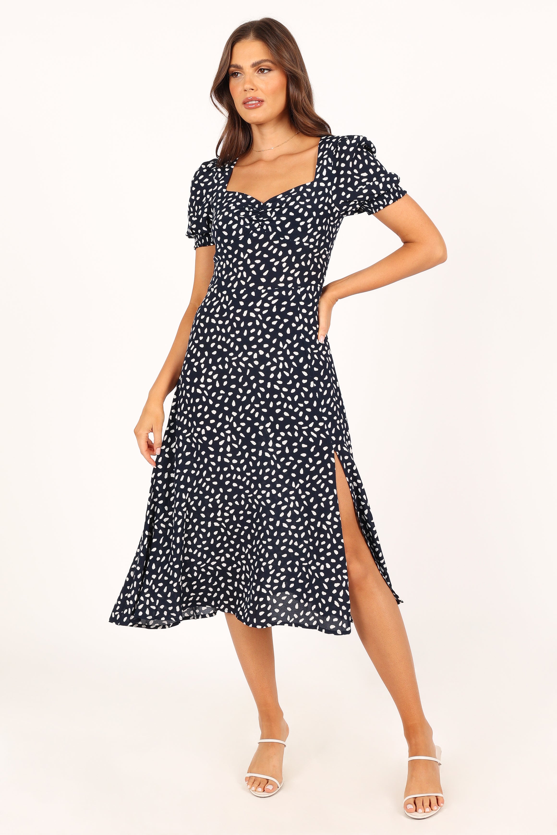 DRESSES @Franklin Dress - Navy Print