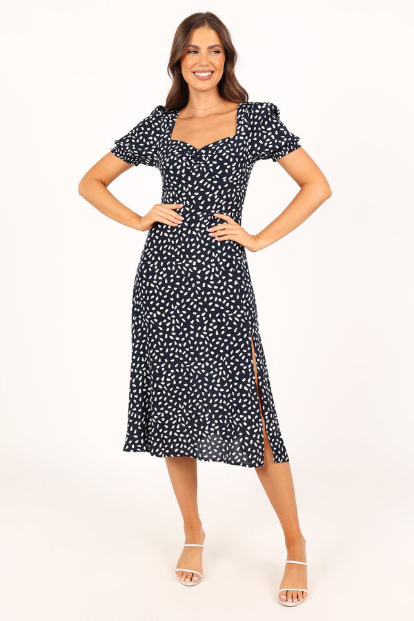 DRESSES @Franklin Dress - Navy Print