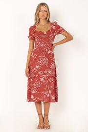 DRESSES @Franklin Dress - Rust Floral
