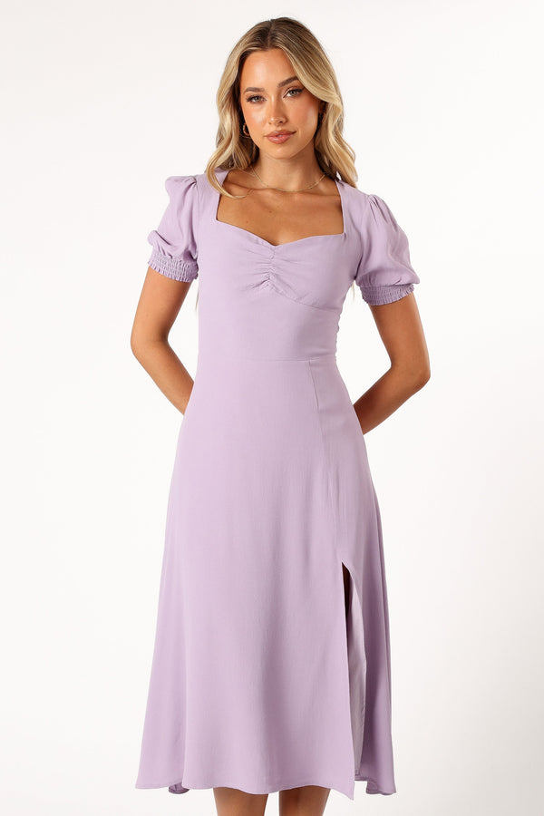 DRESSES @Franklin Midi Dress - Purple