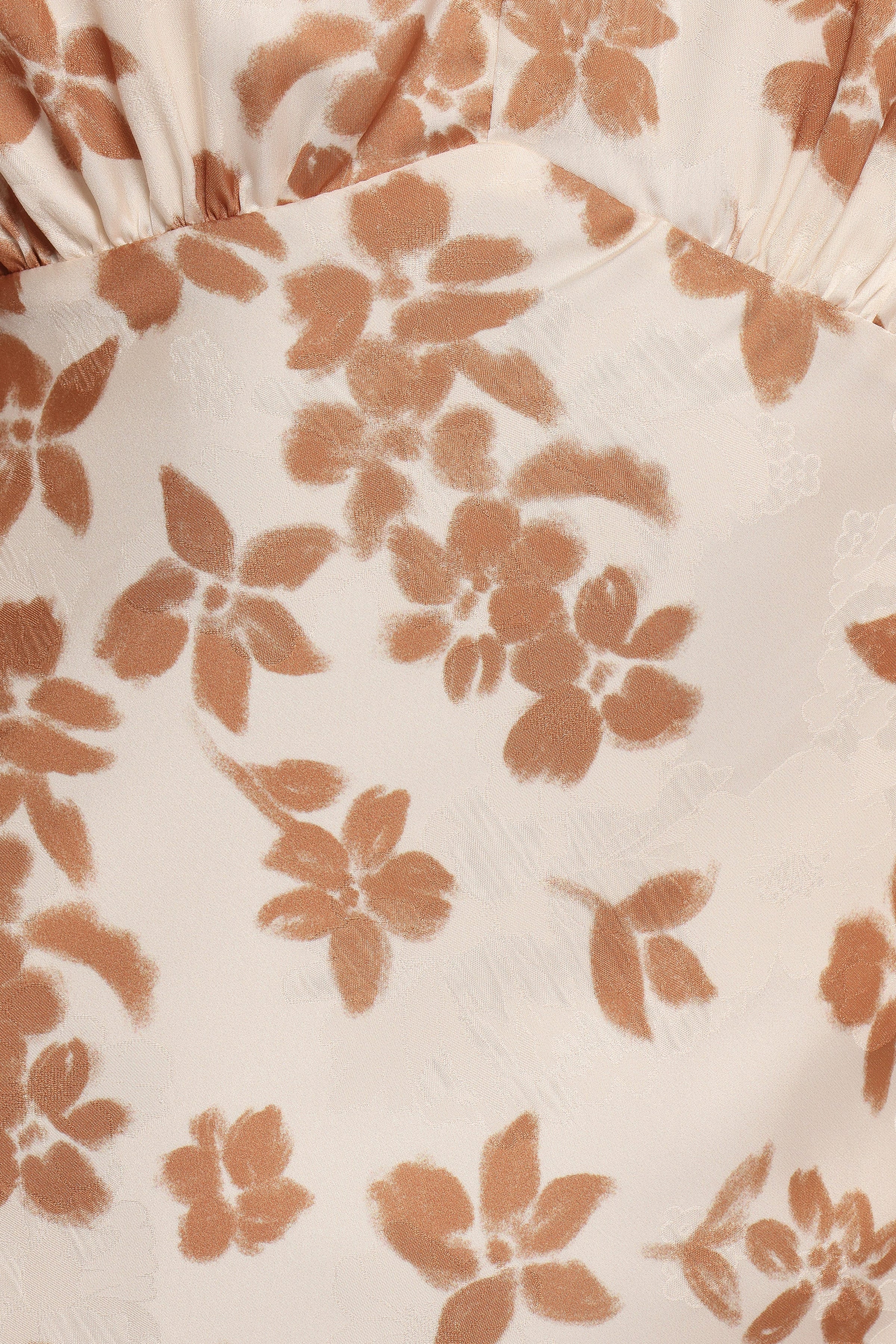 DRESSES Franny Midi Dress - Cream Brown Floral