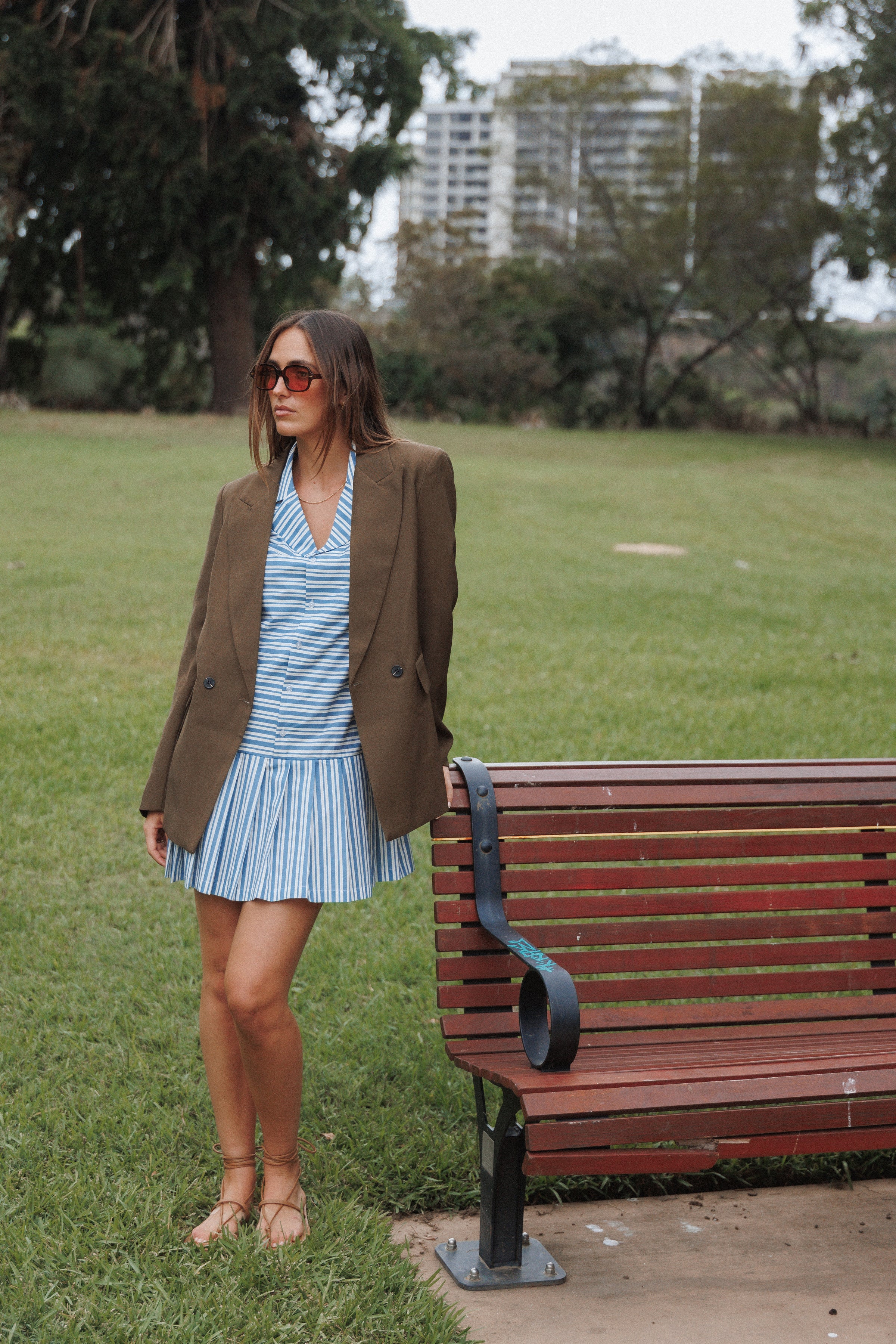 DRESSES Fraser Mini Dress - Blue Stripe