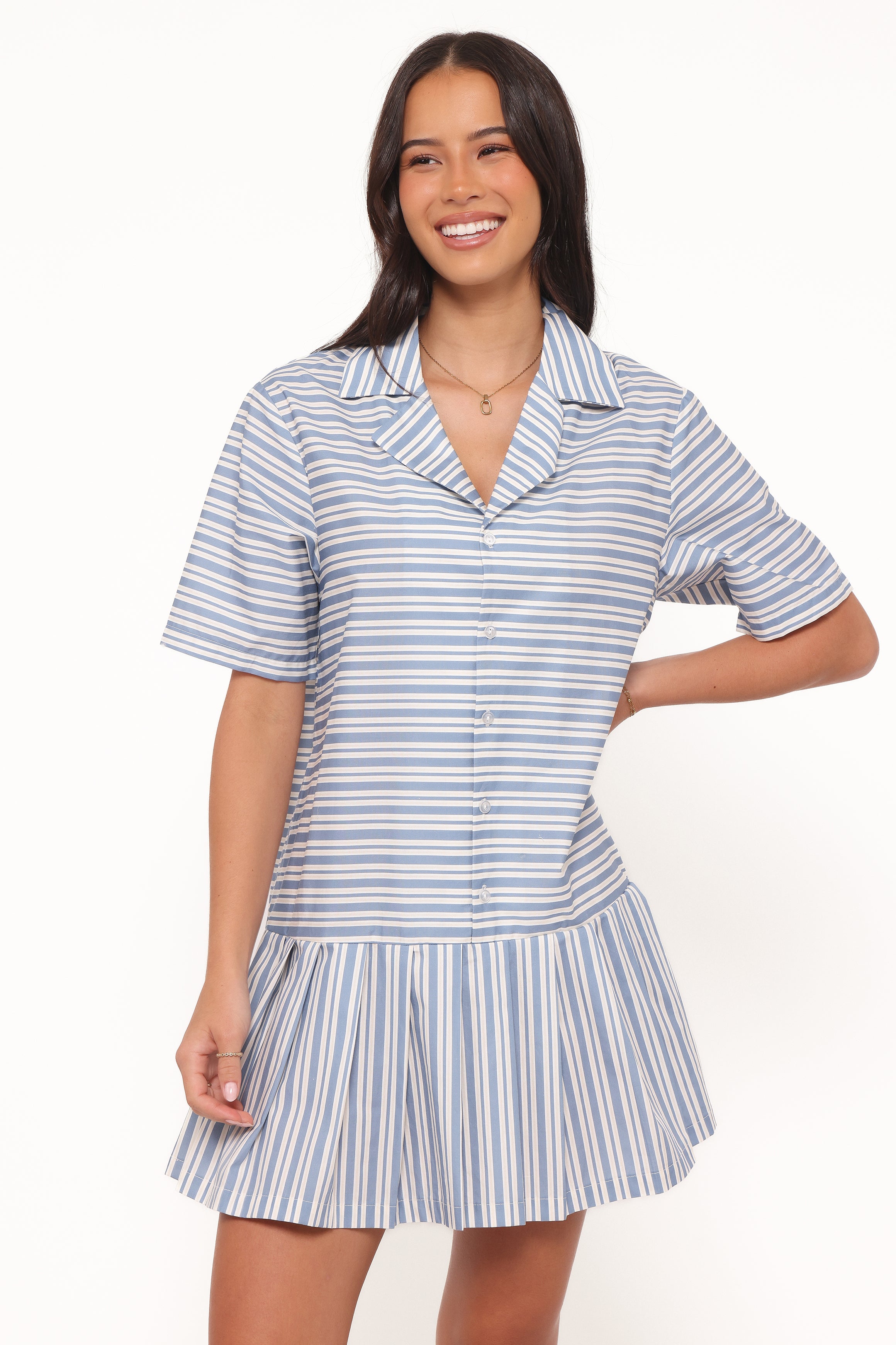 DRESSES Fraser Mini Dress - Blue Stripe