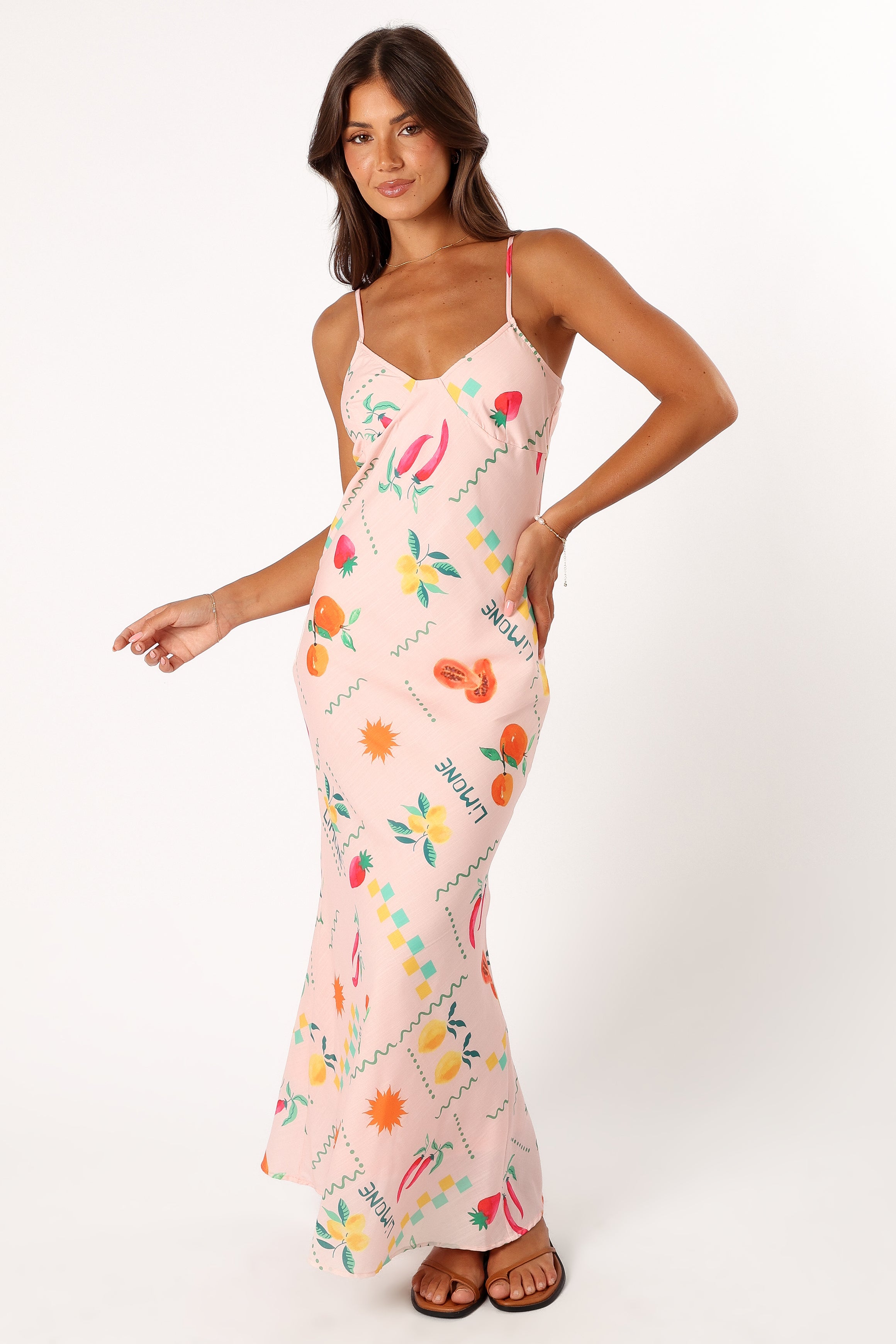 DRESSES @Frutti Maxi Slip Dress - Peach