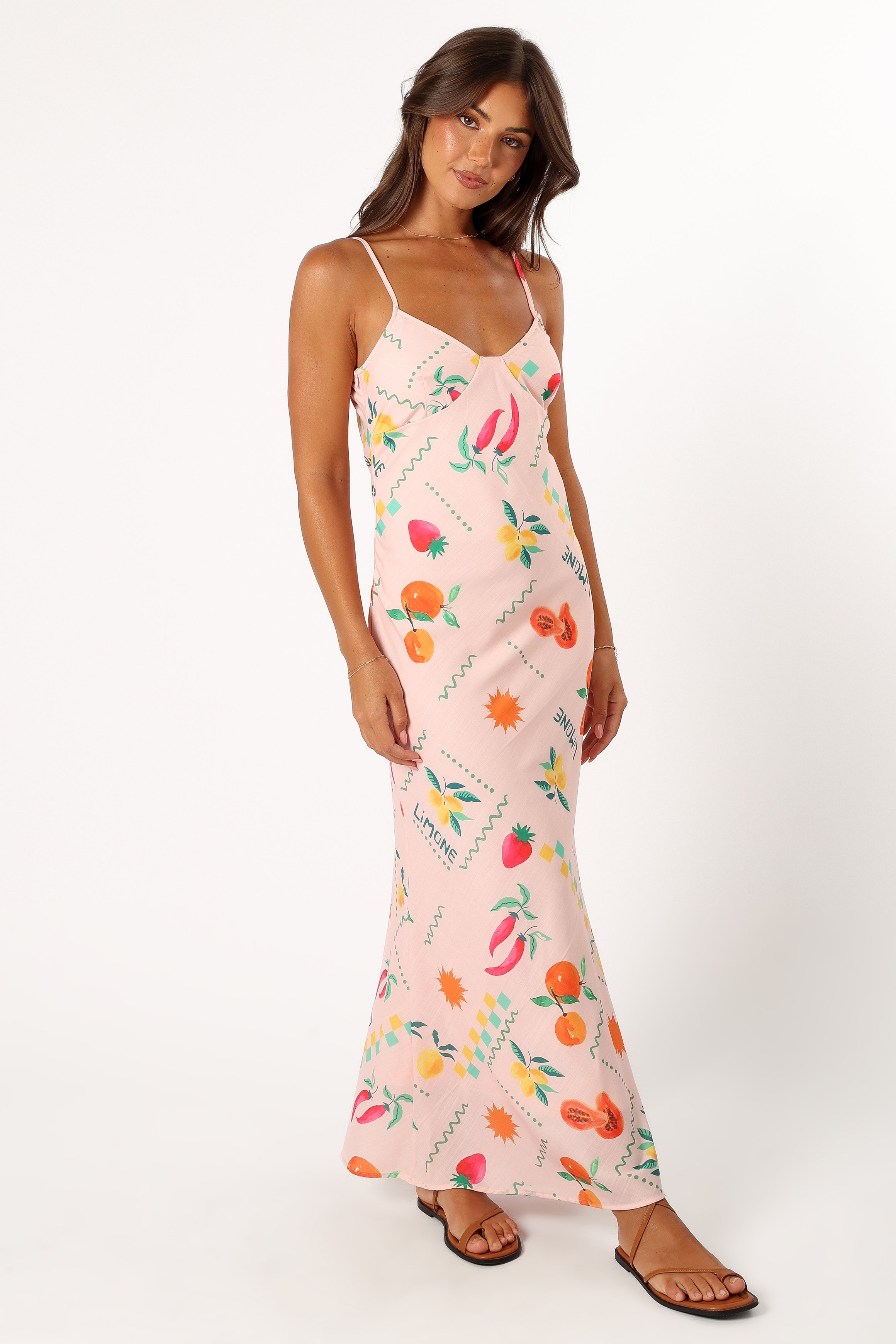 DRESSES @Frutti Maxi Slip Dress - Peach