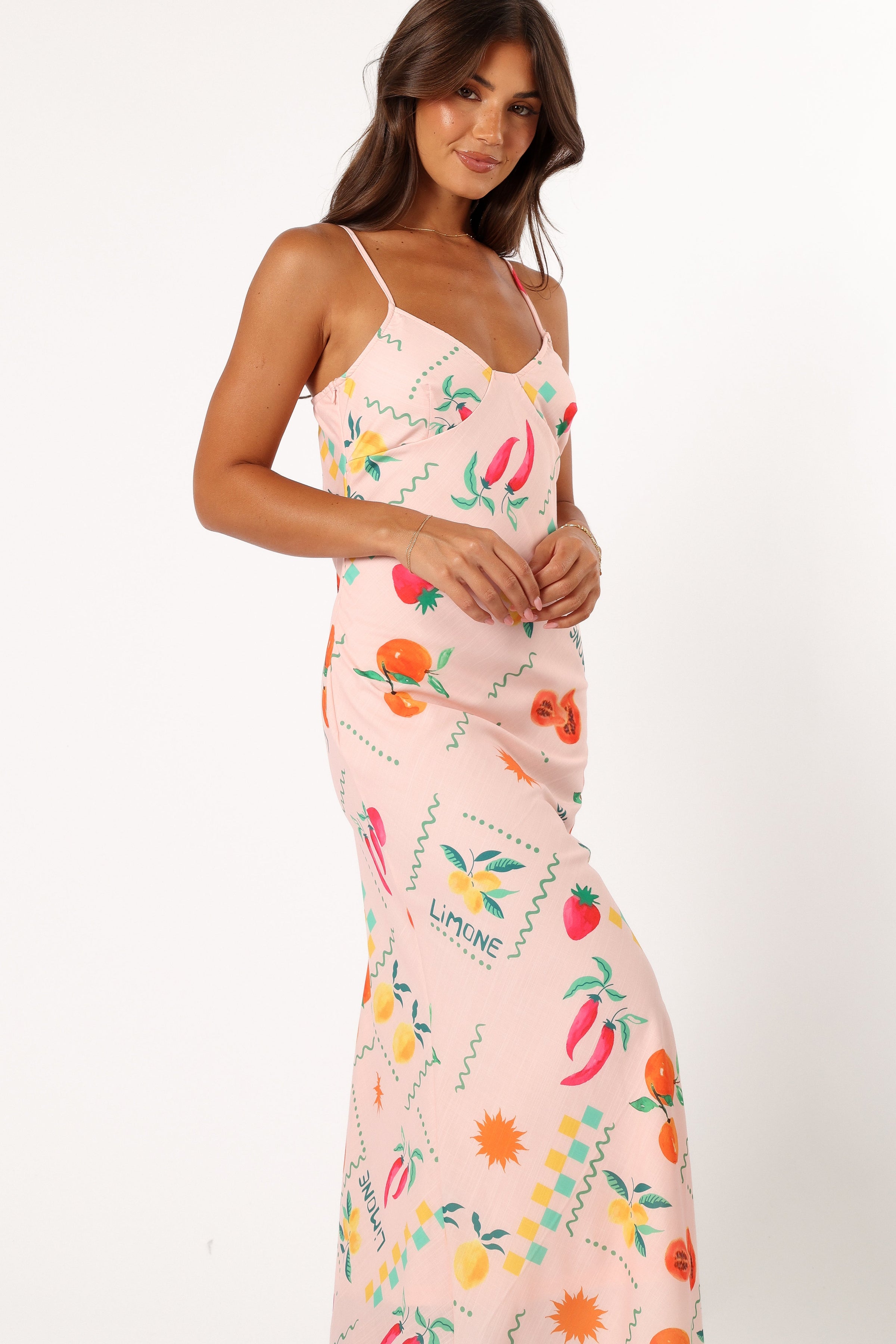DRESSES @Frutti Maxi Slip Dress - Peach