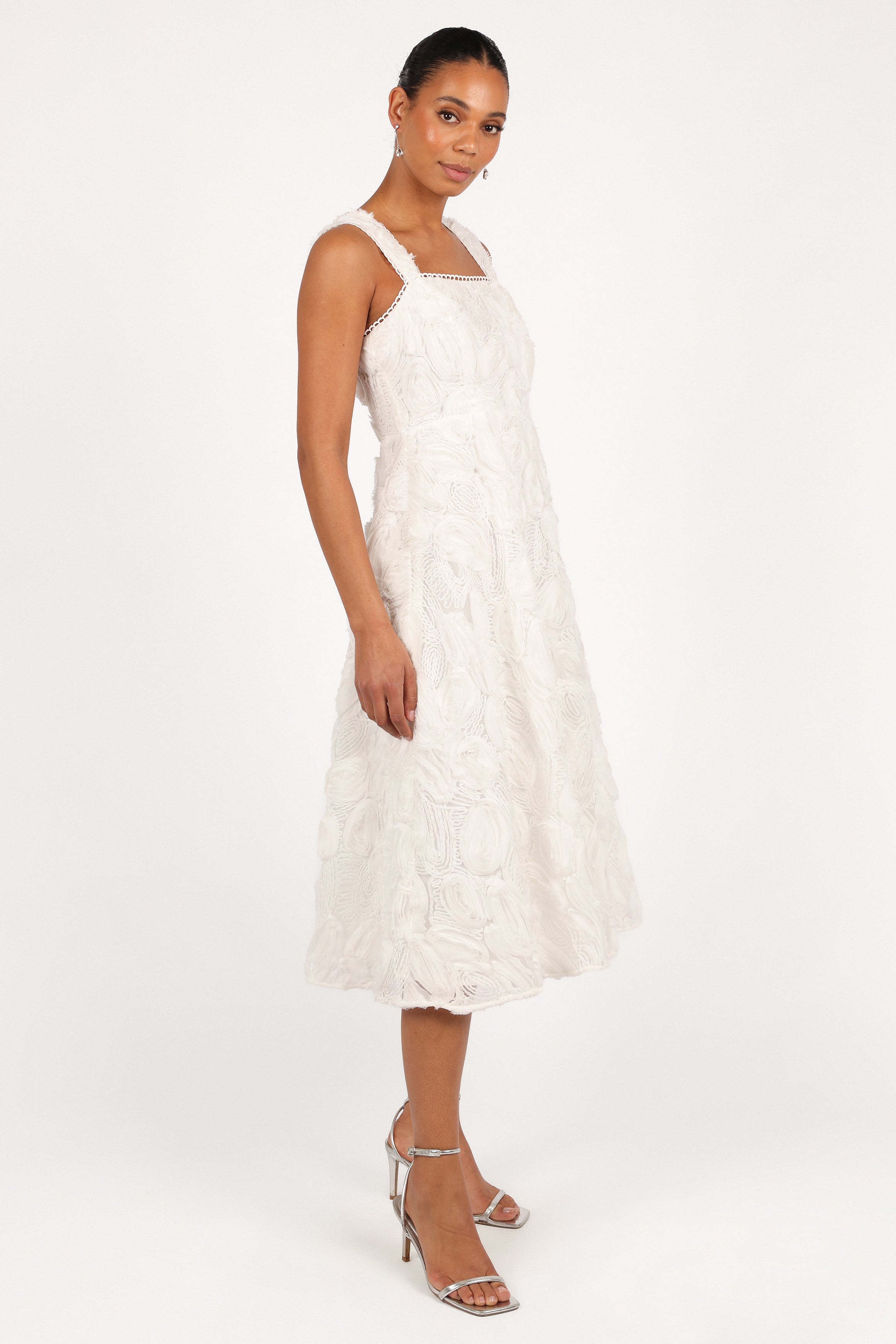 DRESSES Gabbie Midi Dress - White