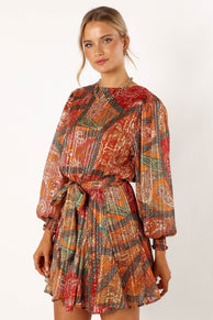 DRESSES @Gabriel Longsleeve Mini Dress - Multicoloured