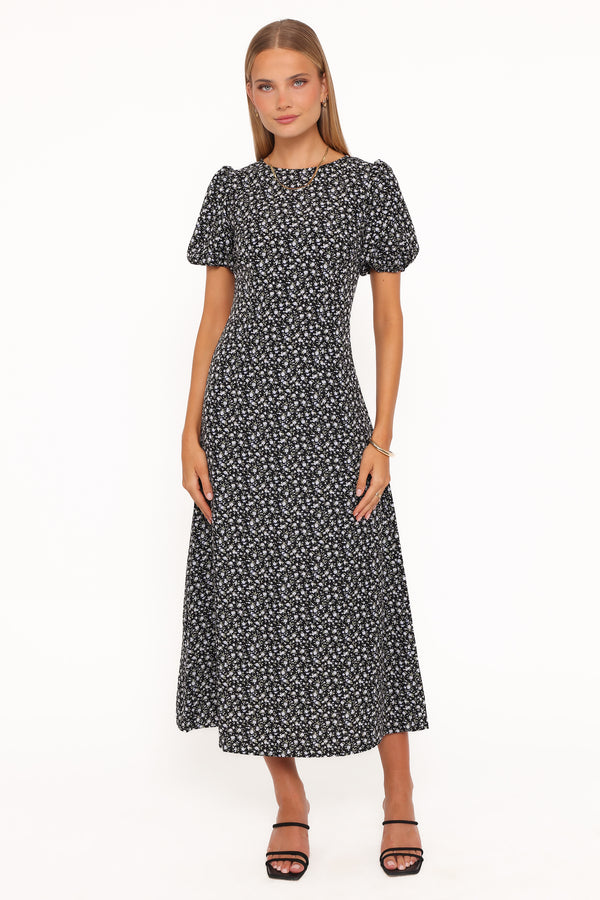 DRESSES Gemima Maxi Dress - Black Ditsy Floral
