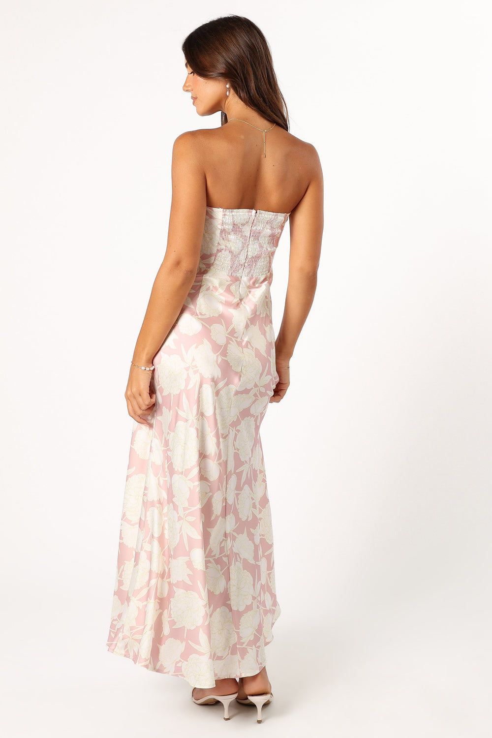 DRESSES @Gemma Strapless Maxi Dress - Pink Floral