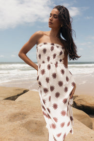 DRESSES Gene Strapless Midi Dress - Cream