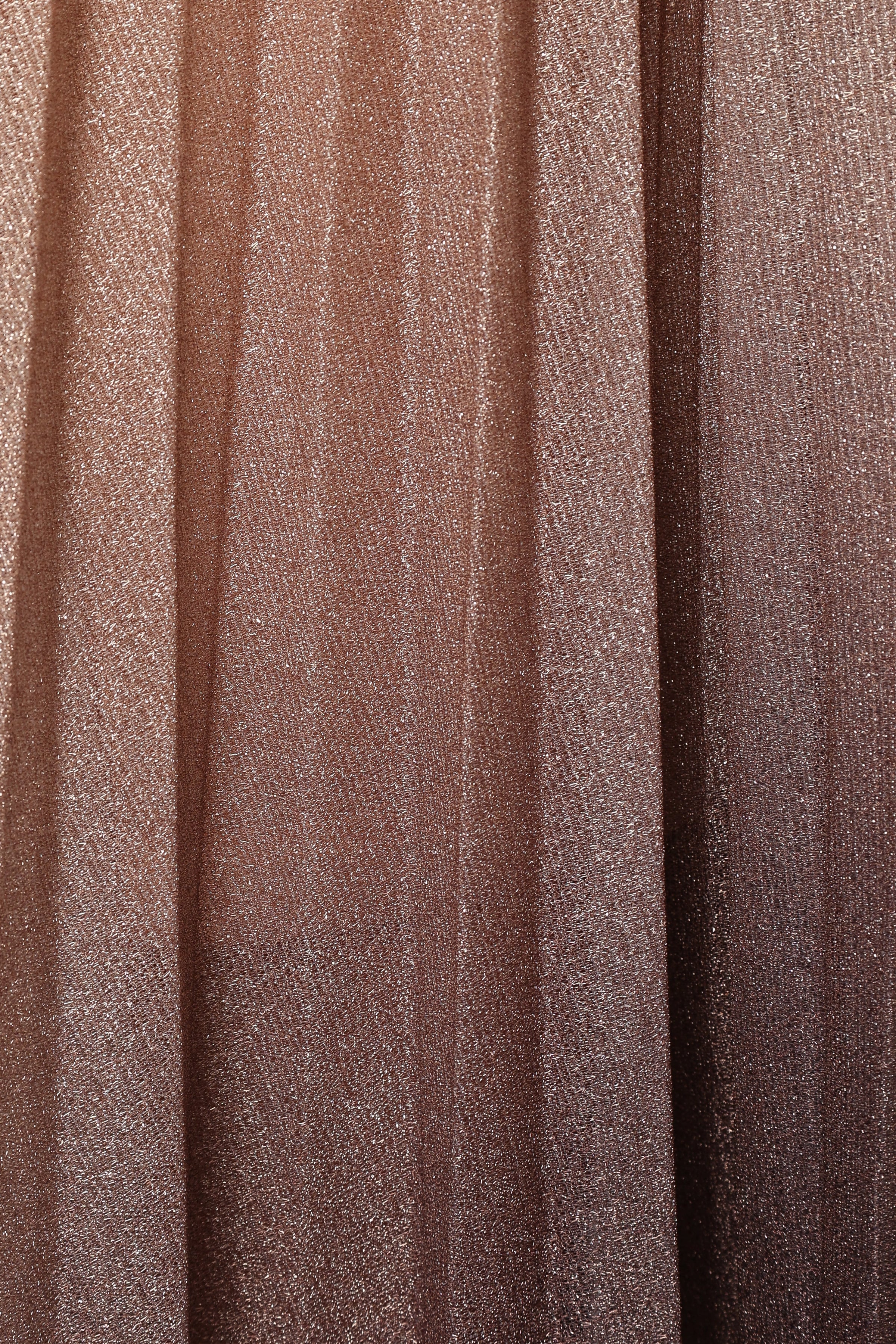 DRESSES @Gia Pleated Halterneck Maxi Dress - Gold Purple