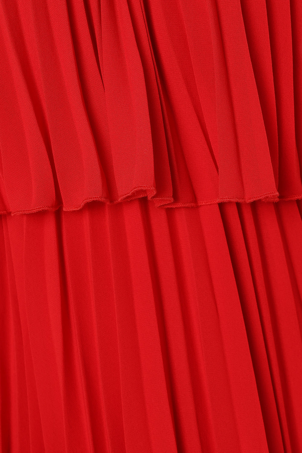 Gia Pleated Halterneck Mini Dress - Red - Petal & Pup