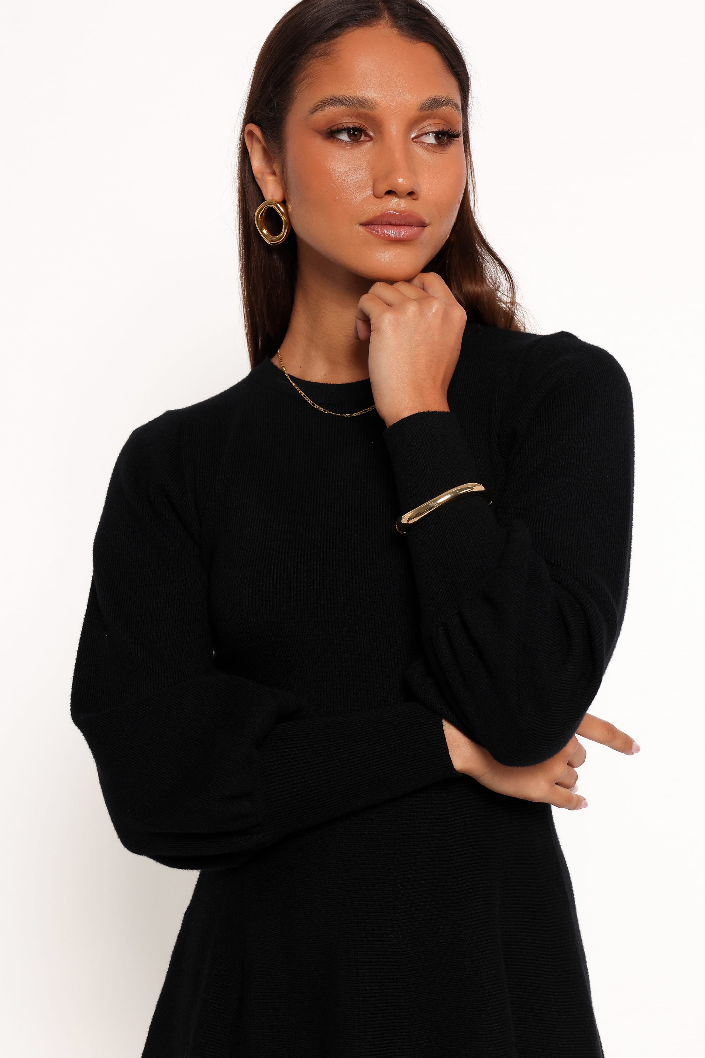 DRESSES Gigi Long Sleeve Mini Dress - Black