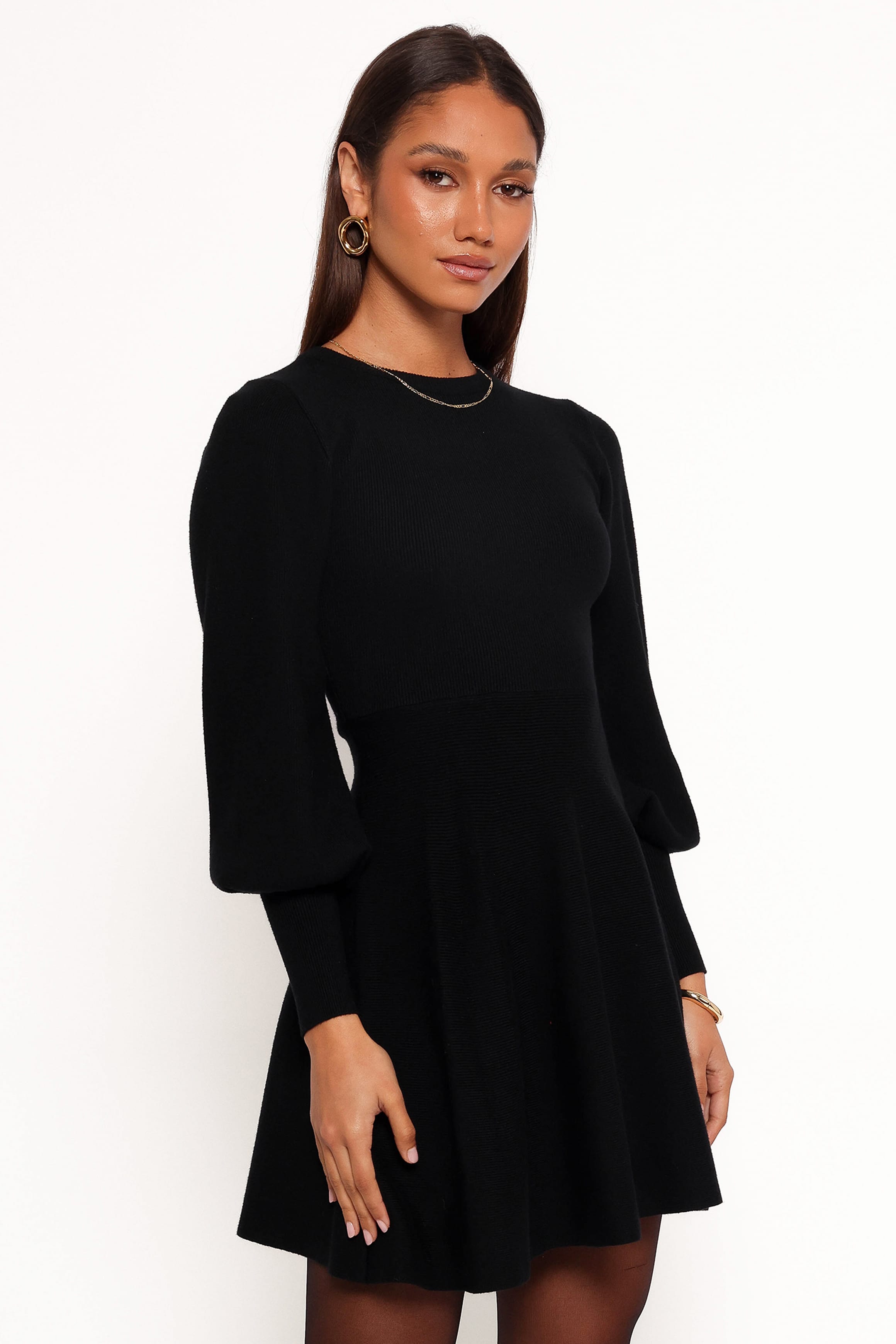 DRESSES Gigi Long Sleeve Mini Dress - Black