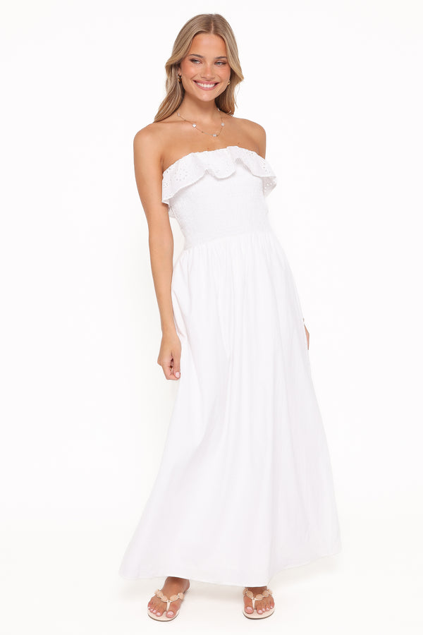 DRESSES Gilbert Strapless Maxi Dress - White