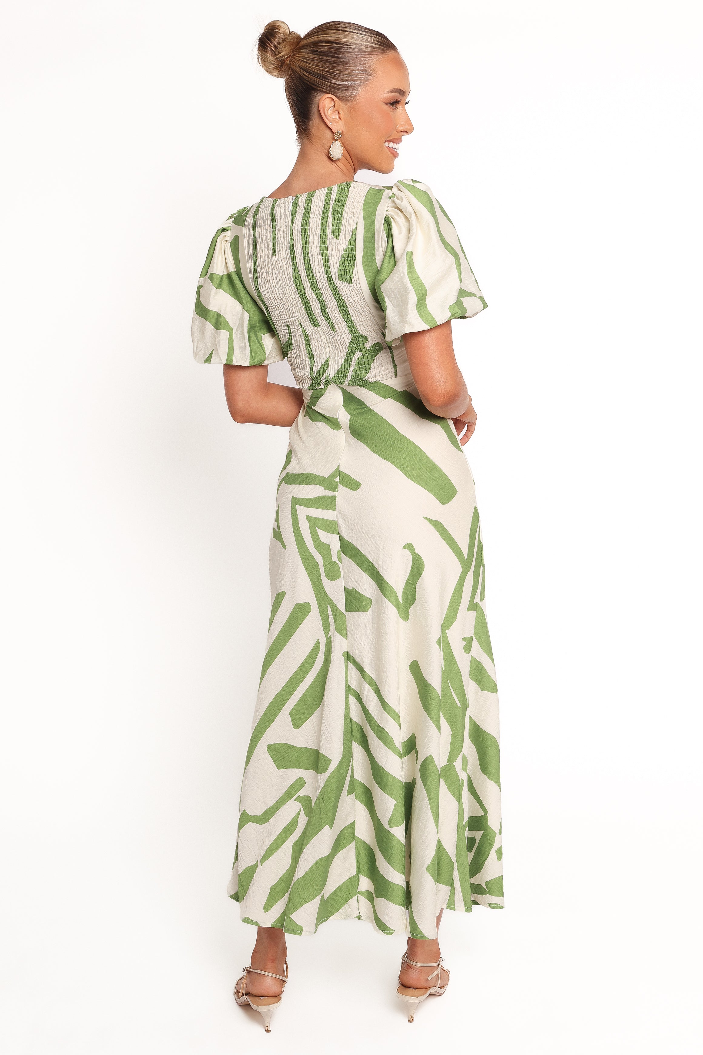 DRESSES Ginevra Maxi Dress - Cream/Green