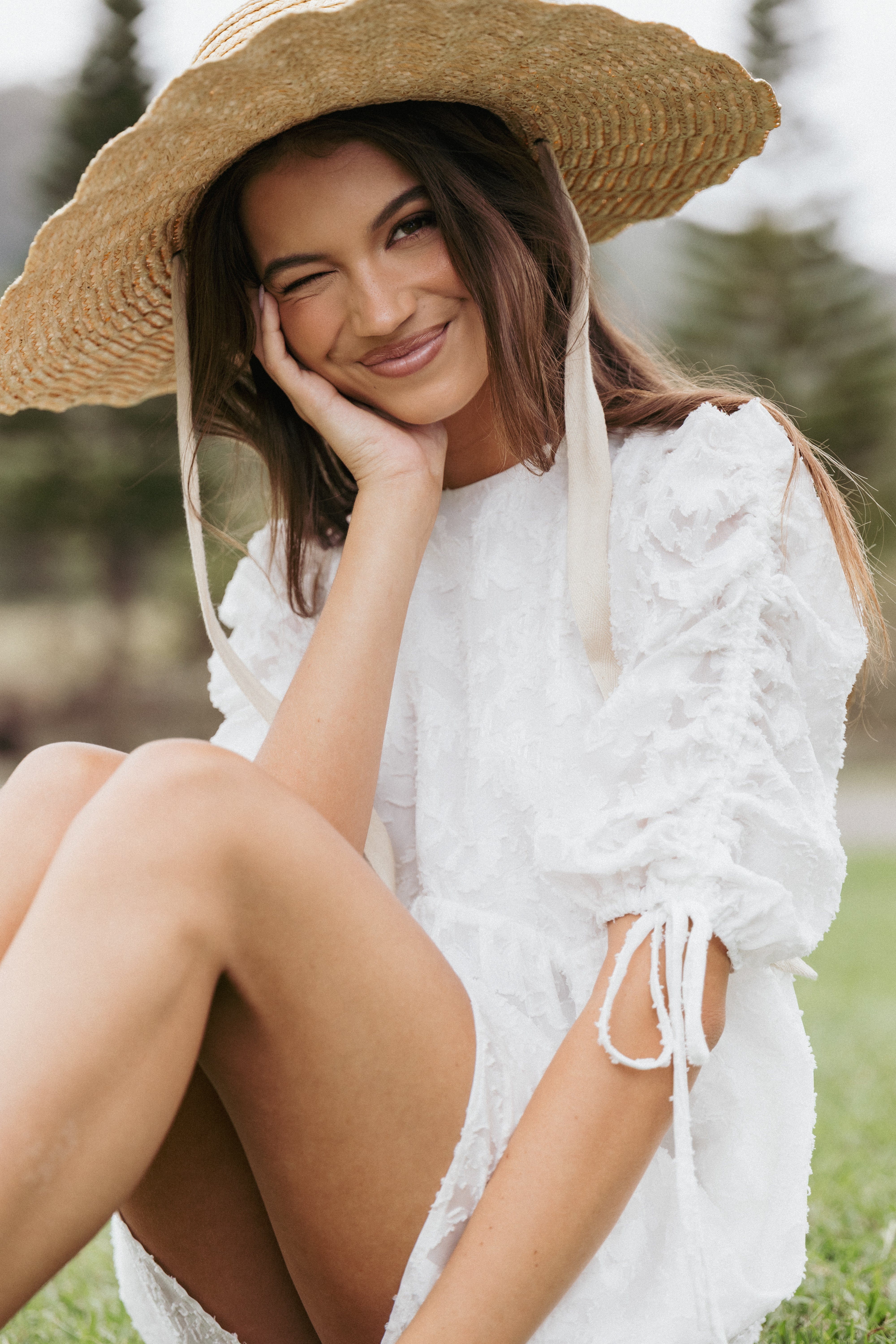 DRESSES Giselle Mini Dress - White Floral