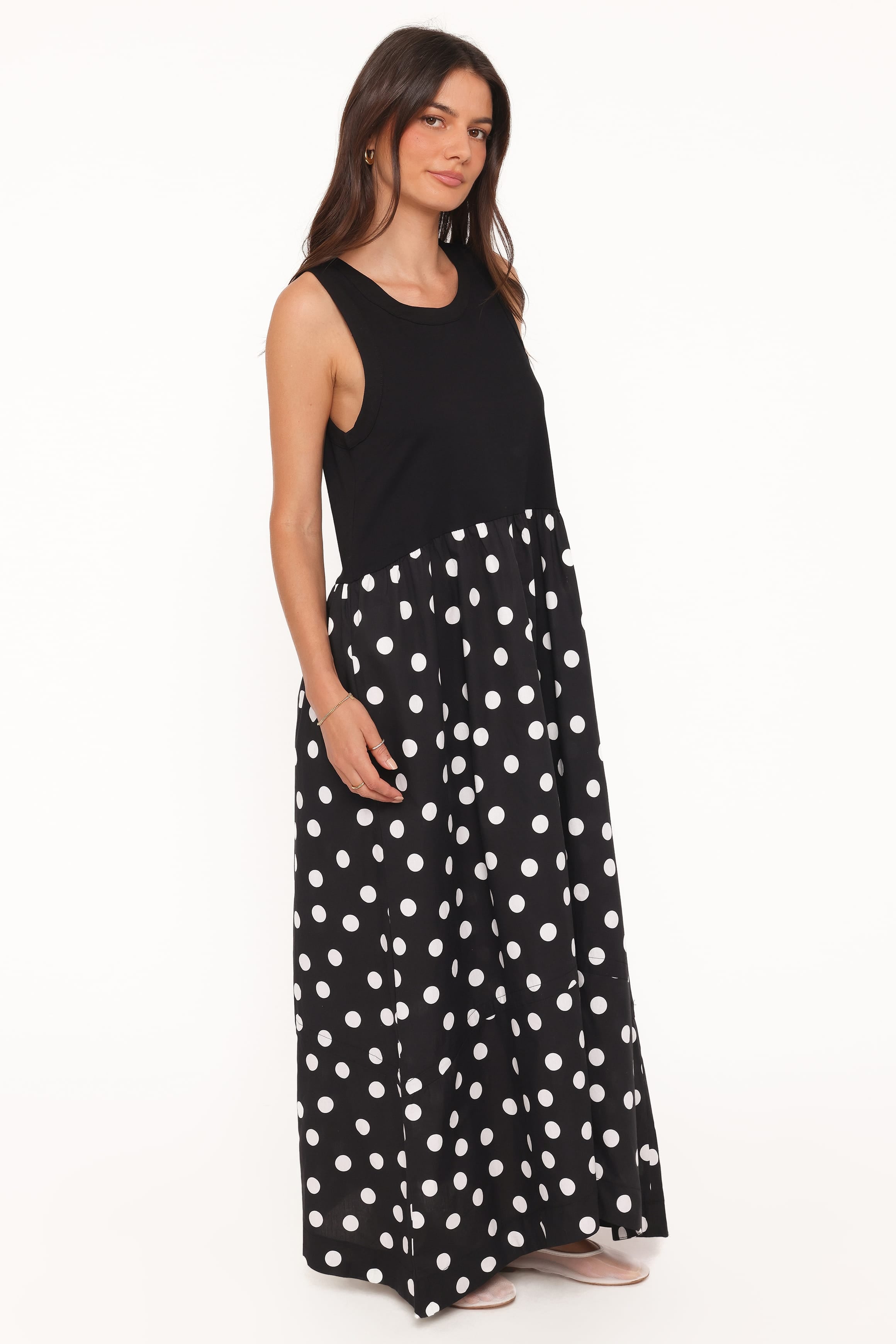 DRESSES Glenda Maxi Dress - Black Polka Dot
