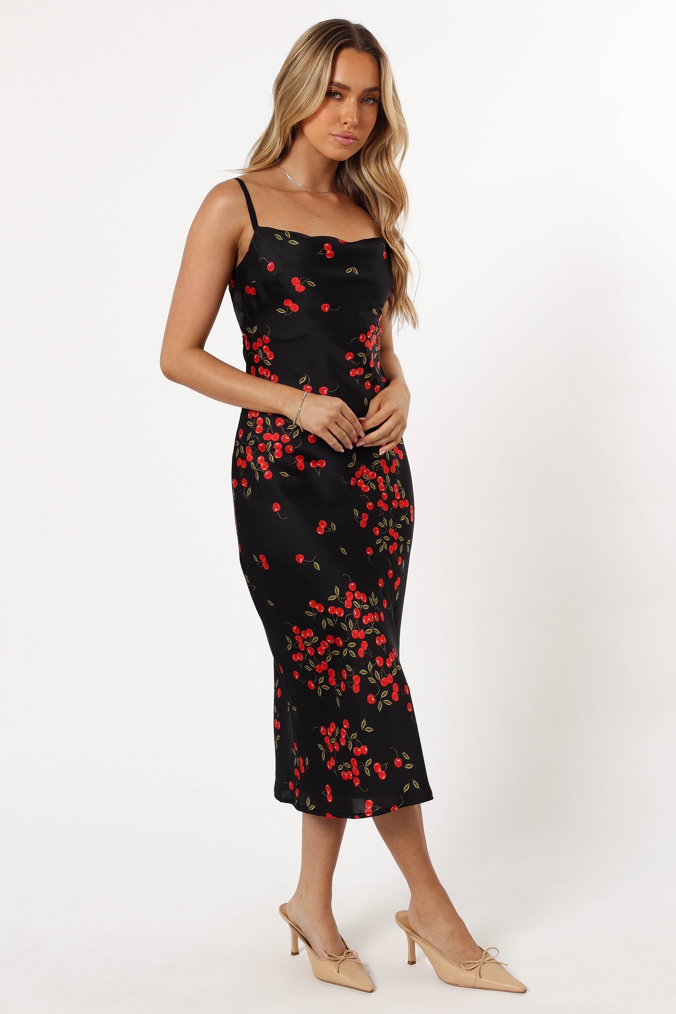 DRESSES @Glenn Midi Dress - Cherry