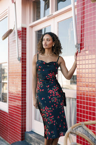 DRESSES @Glenn Midi Dress - Cherry