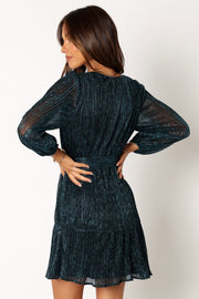DRESSES @Glimmer Longsleeve Mini Dress - Blue