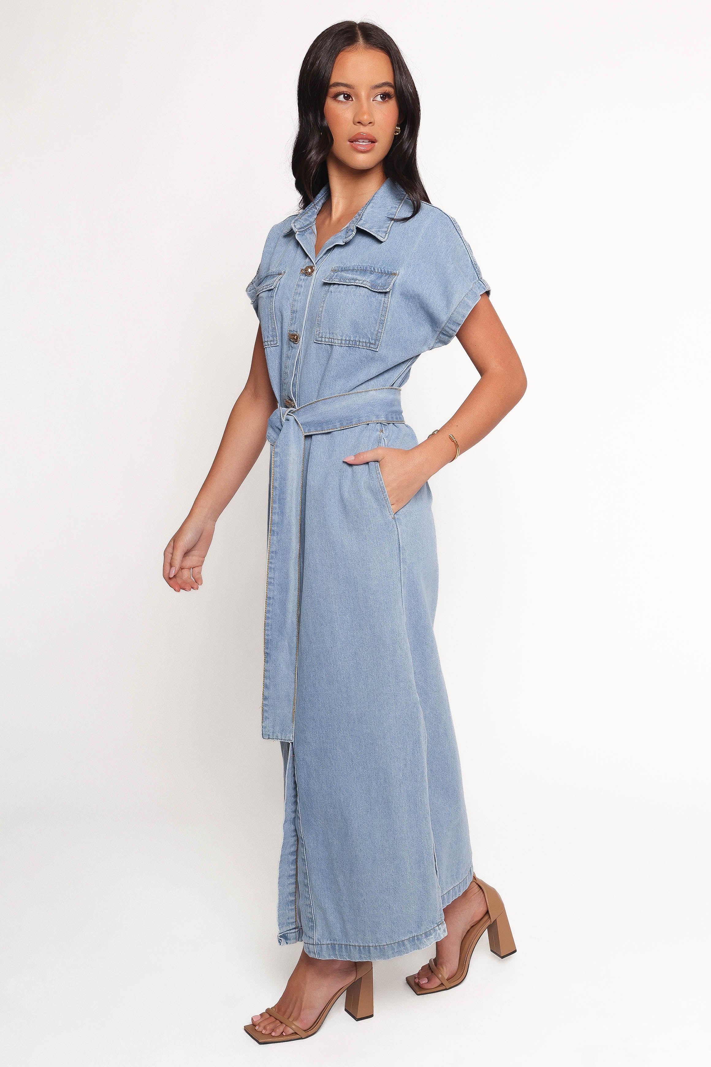 DRESSES Griffin Shirt Maxi Dress - Denim