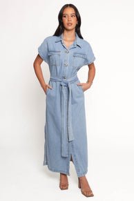DRESSES Griffin Shirt Maxi Dress - Denim