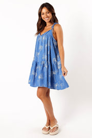 DRESSES @Guava Mini Dress - Blue White