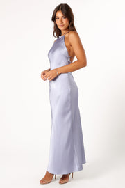 DRESSES @Hadley Halterneck Maxi Dress - Blue (Hold for Modern Romance)