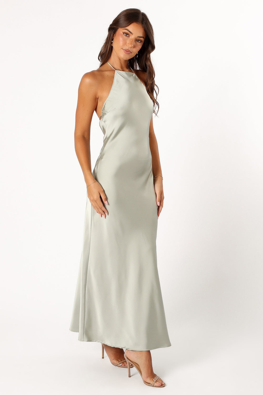 DRESSES @Hadley Halterneck Maxi Dress - Sage (Hold for Modern Romance)