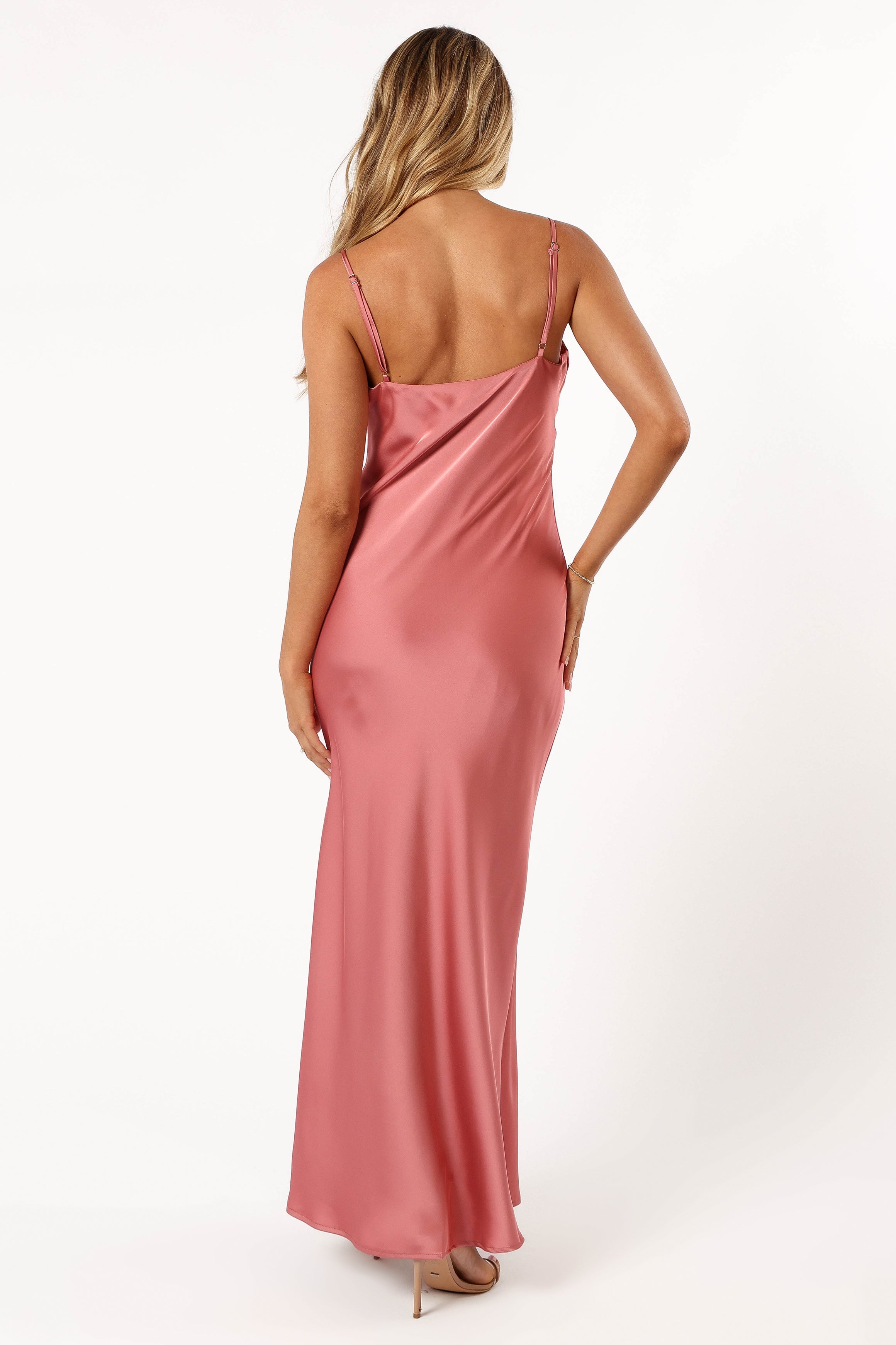 DRESSES @Harlow Button Down Midi Slip Dress - Dusty Rose (Hold for Modern Romance)