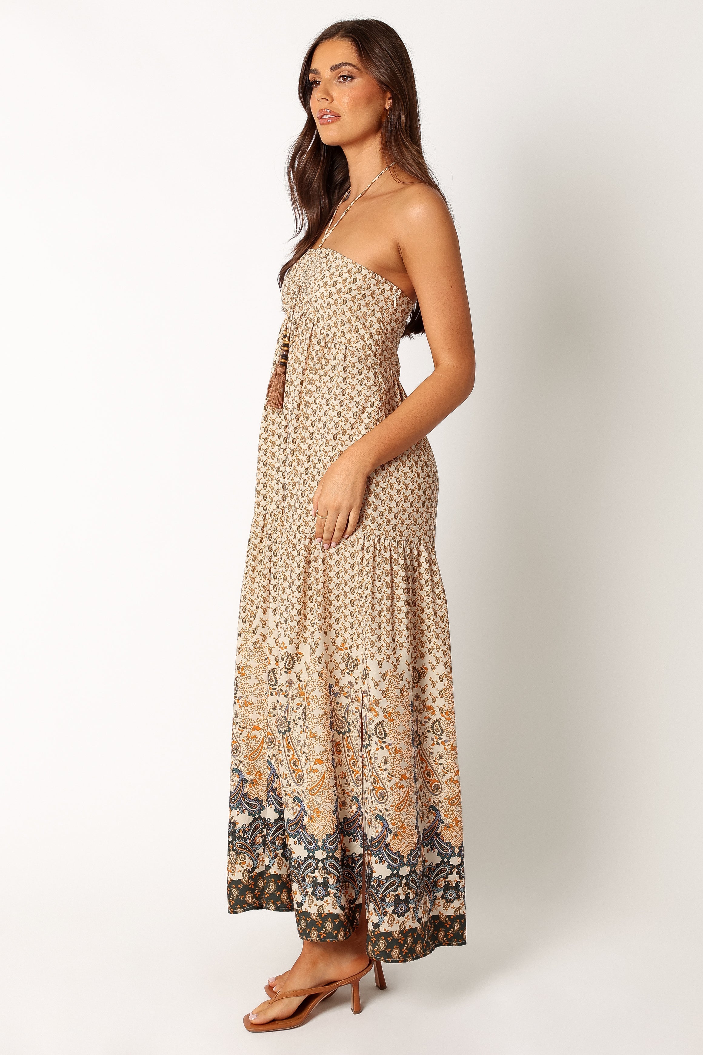 DRESSES @Harlow Halterneck Maxi Dress - Multicoloured