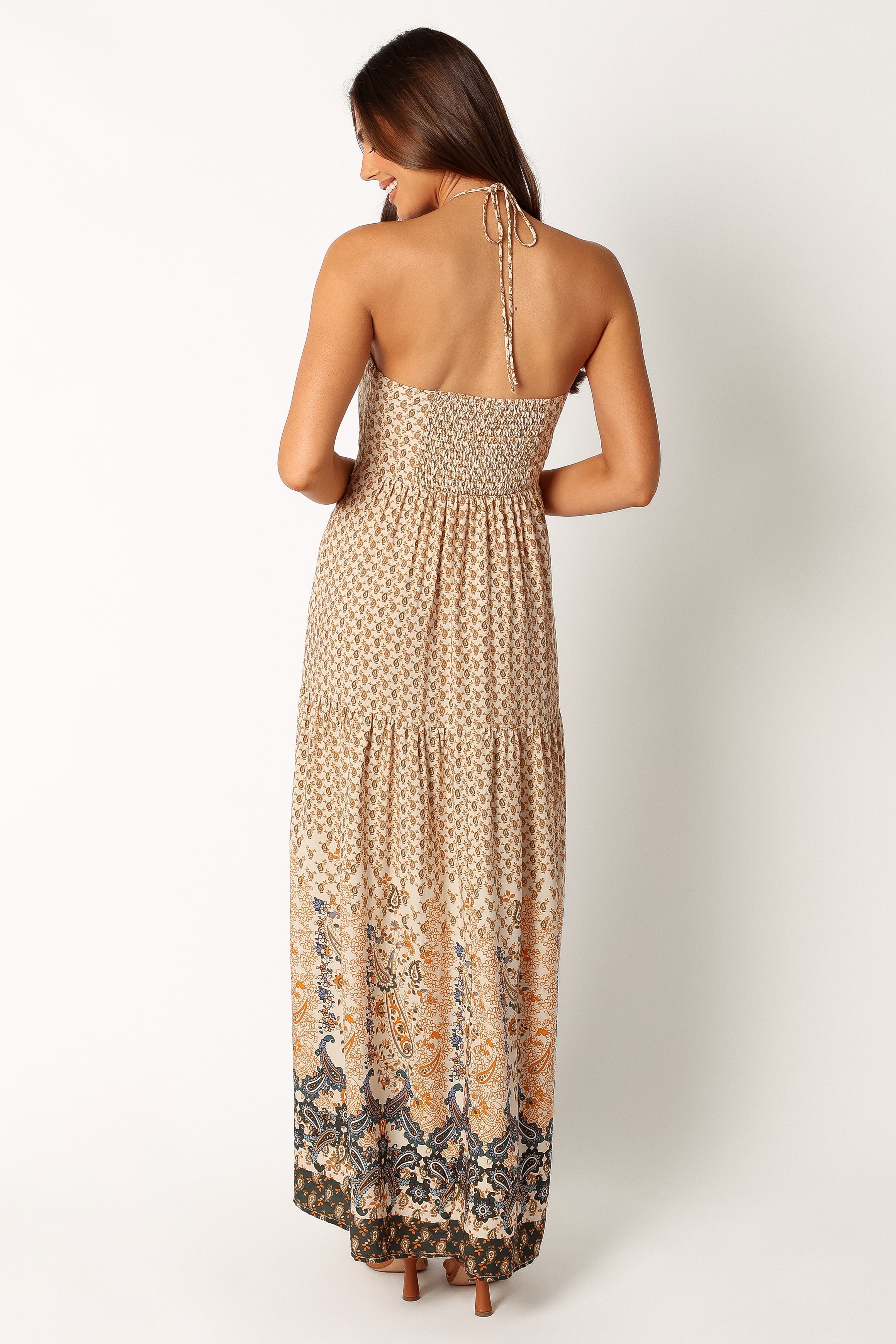 DRESSES @Harlow Halterneck Maxi Dress - Multicoloured