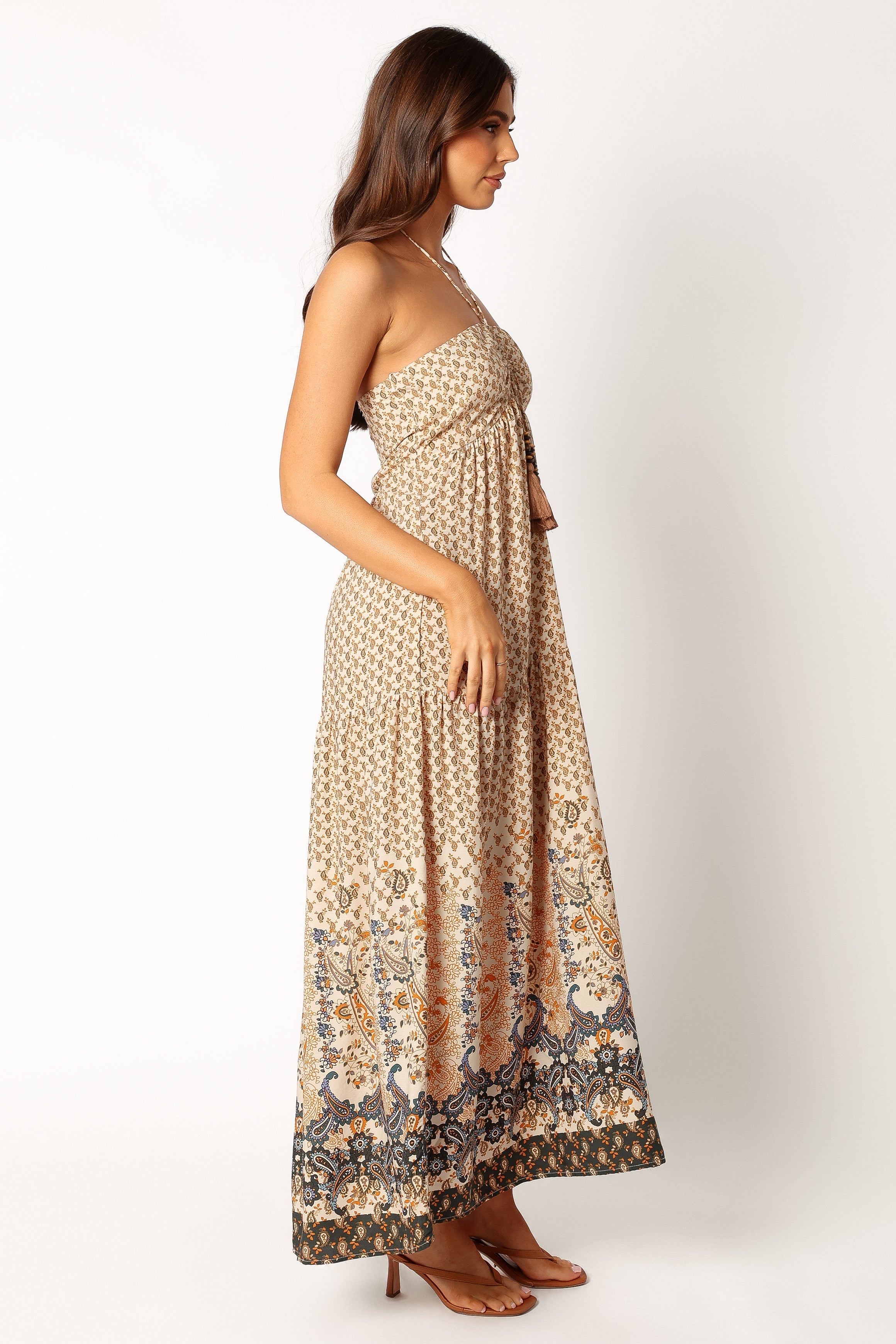 DRESSES @Harlow Halterneck Maxi Dress - Multicoloured