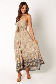 DRESSES @Harlow Halterneck Maxi Dress - Multicoloured