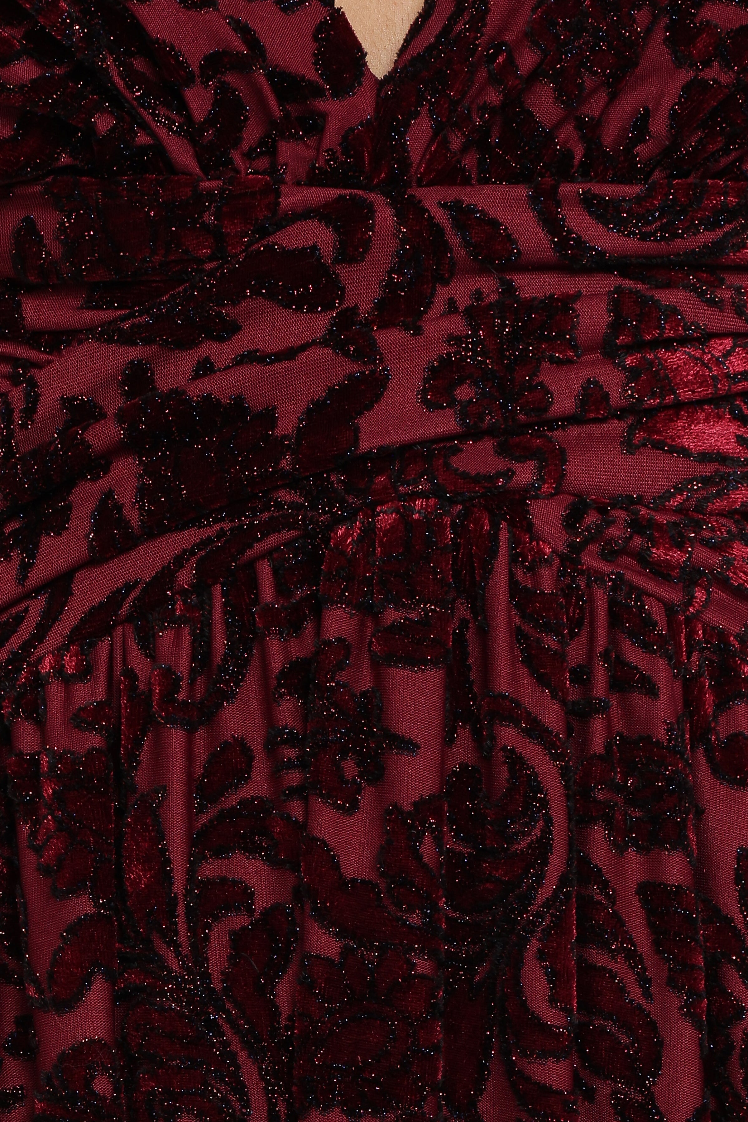 DRESSES Harmony Maxi Dress - Burgundy Metallic Floral
