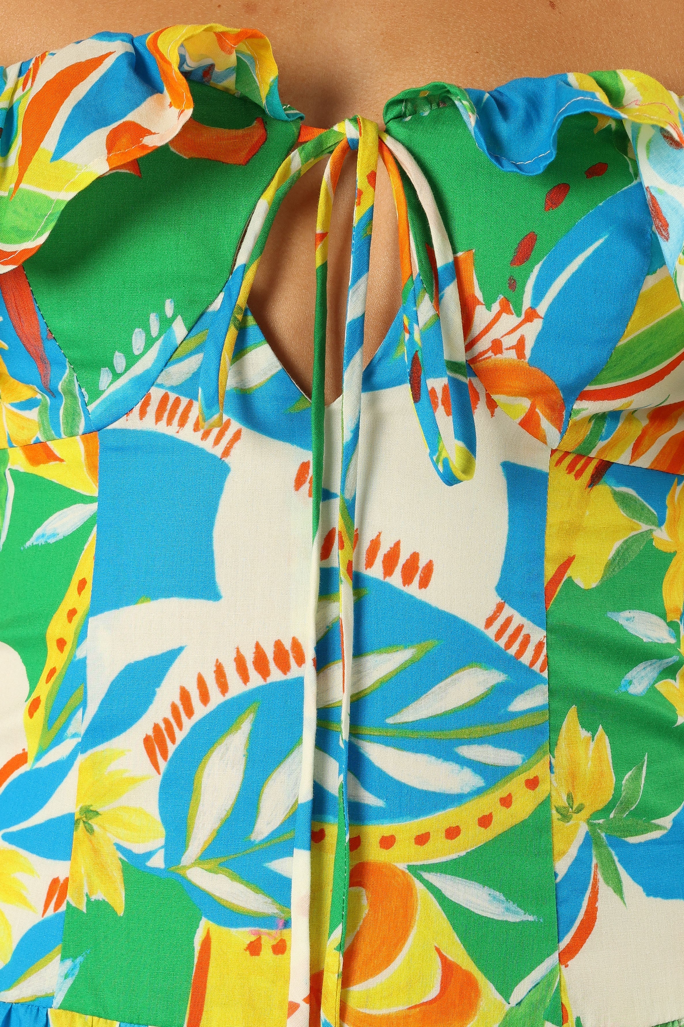 DRESSES Harriet Off Shoulder Maxi Dress - Malta Print