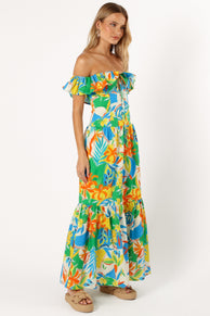 DRESSES Harriet Off Shoulder Maxi Dress - Malta Print
