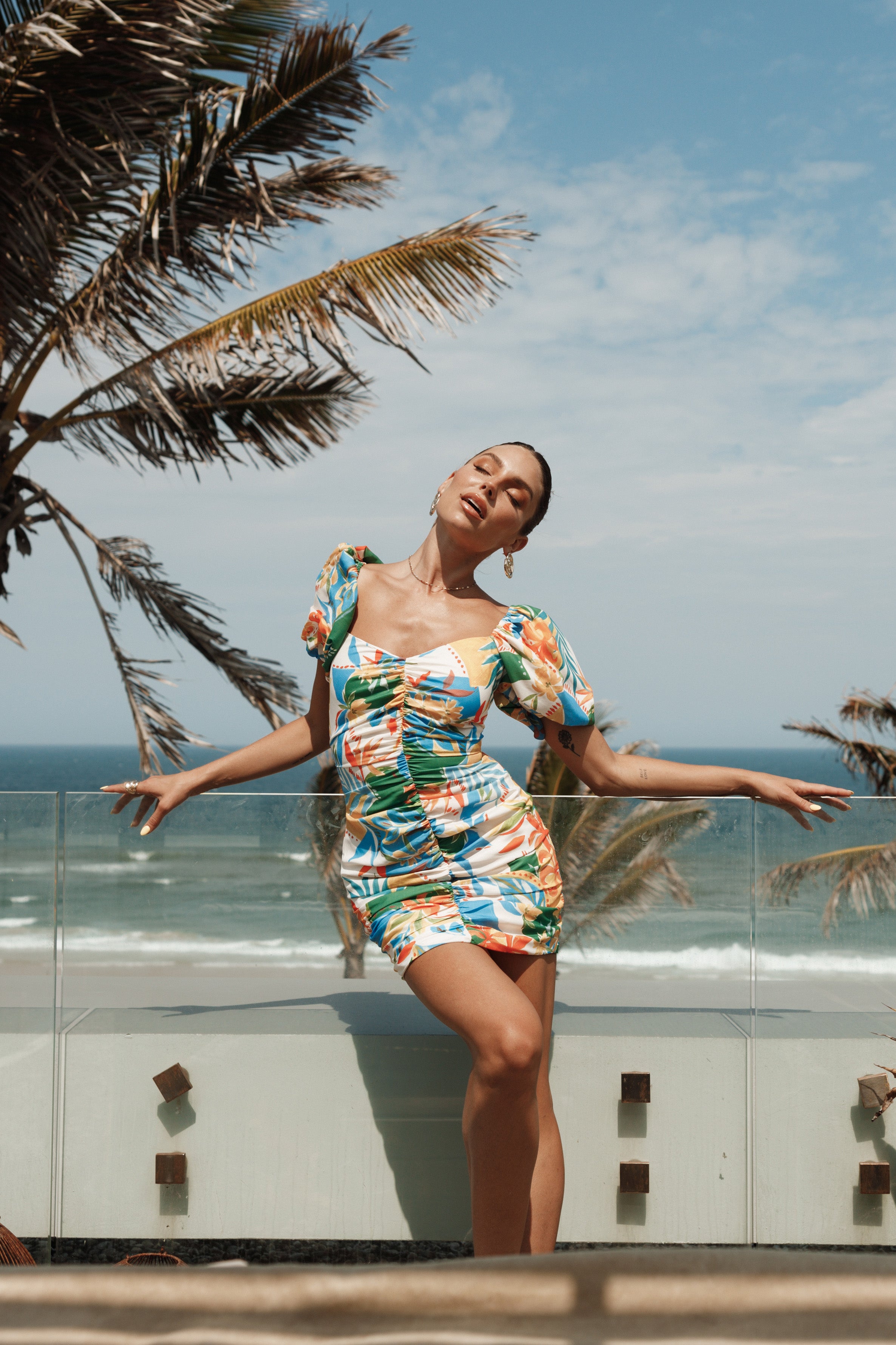 DRESSES Harriet Puff Sleeve Mini Dress - Malta Print