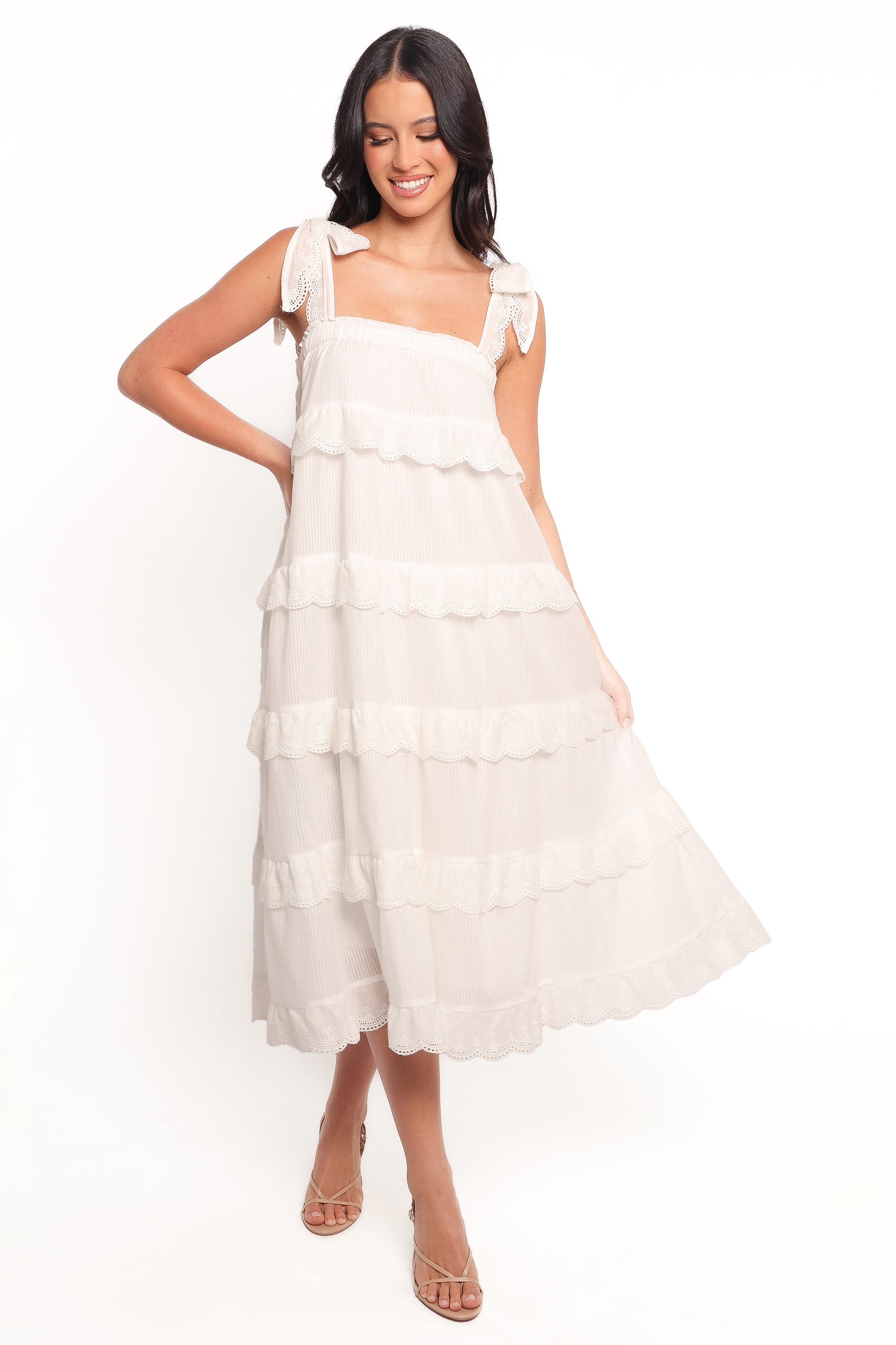 DRESSES Harriette Midi Dress - White