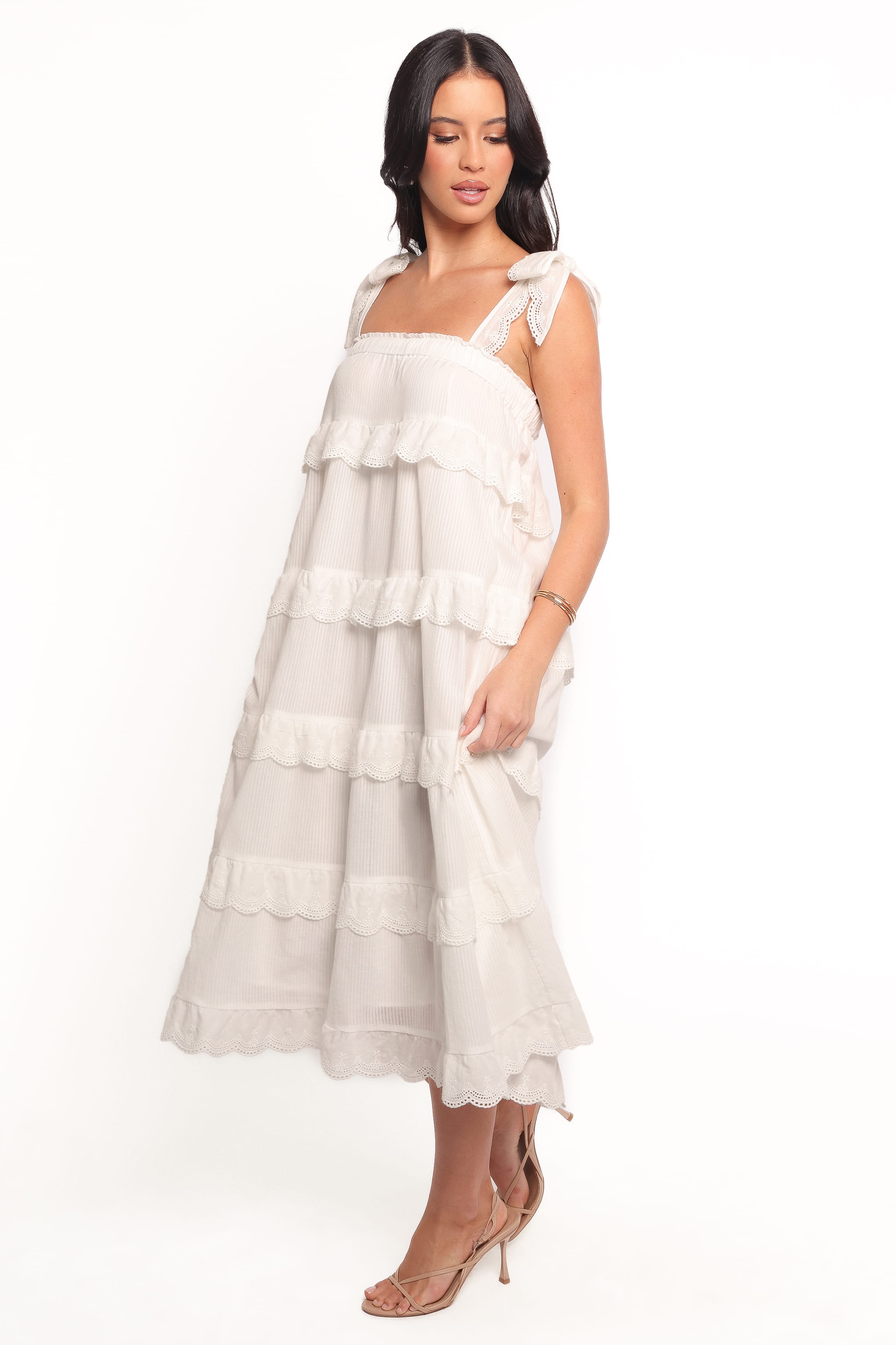 DRESSES Harriette Midi Dress - White