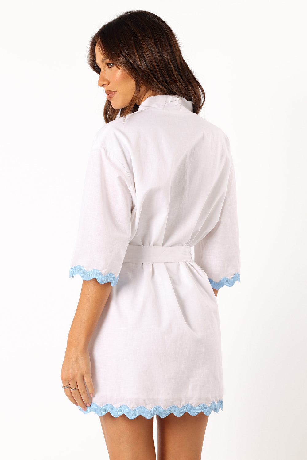 DRESSES @Harry Mini Dress - White Blue