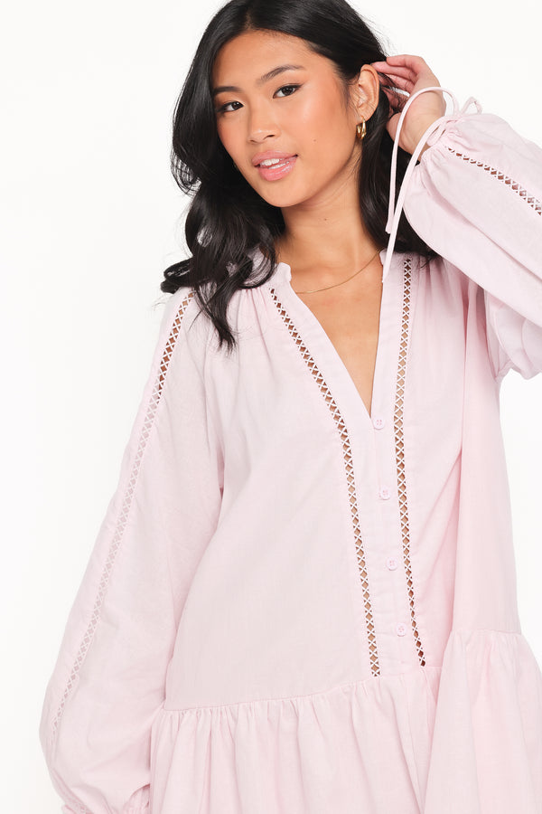 DRESSES Hart Long Sleeve Mini Dress - Pink