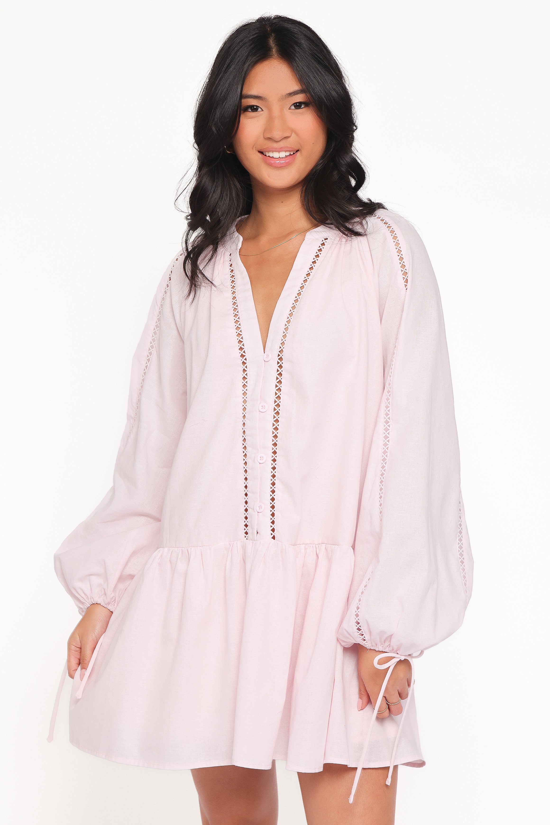 DRESSES Hart Long Sleeve Mini Dress - Pink