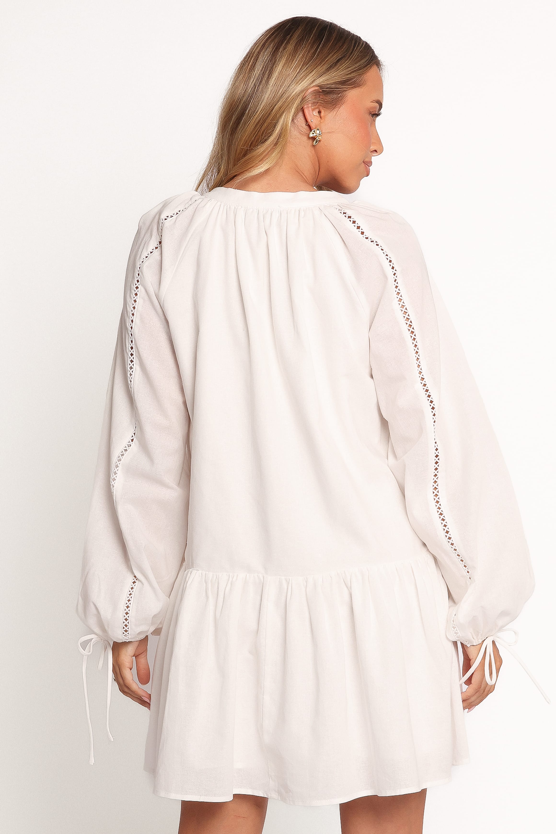 DRESSES Hart Long Sleeve Mini Dress - White