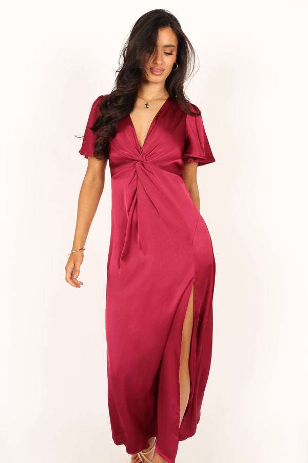 DRESSES @Hathaway Midi Dress - Berry